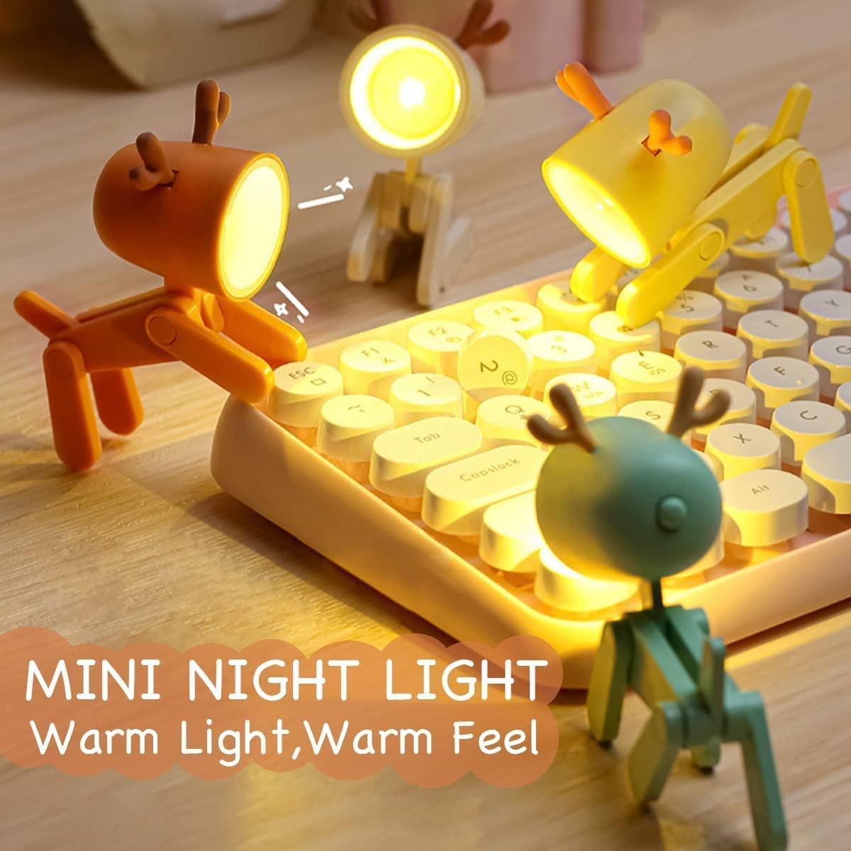 Adorable Mini LED Desk Lamp – Warm Light for Cozy Nights